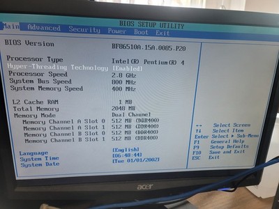 GATEWAY INTEL MOTHERBOARD 2.8GHz PENTIUM 4 CPU 1GB RAM HEATSINK COMBO E210882
