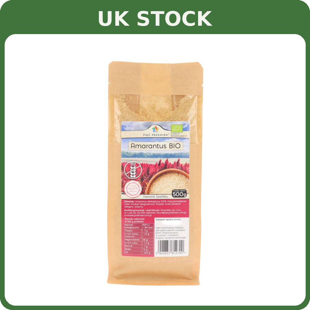 Organic Amaranth Seeds 500g Pięć Przemian