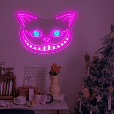Cheshire Cat Neon Sign Alice in Wonderland Decor Light 13.39*9.06in smile cat
