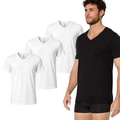 NUR DIE Herren T-Shirt 3-Pack Cotton Active Unterhemd