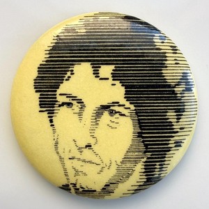 Vintage early 1980s BOB DYLAN pin Infidels era badge 1" button