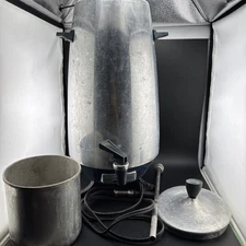 Mirro Matic Percolator 35 Cup Electric Coffee Urn M-0476 blue bottom WORKING📦