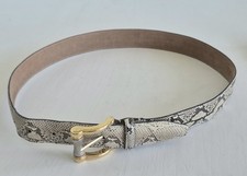 Vintage Via Condotti Genuine Python Women's Waist Belt Beige/Brown 35" X 1.25"