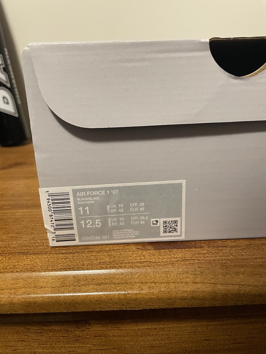 Size 11 - Nike Air Force 1 '07 Low Triple Black for sale Size 11 - Nike Air Force 1 '07 Low Triple Black for sale