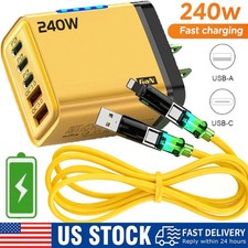 240W Supe Fast Charging USB Type C Wall Charger For Samsung iPhone Android Phone