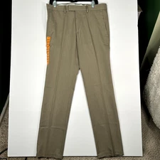 Kenneth Cole Reaction Men's 33w X 33L Dress Pants Slim Fit Stretch Oatmeal NWT