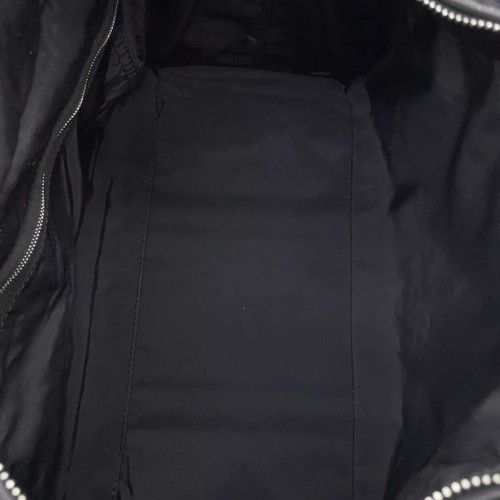 Hermes Cotton Nylon Black Leather Trim Acapulco MM Handbag - Picture 6 of 12