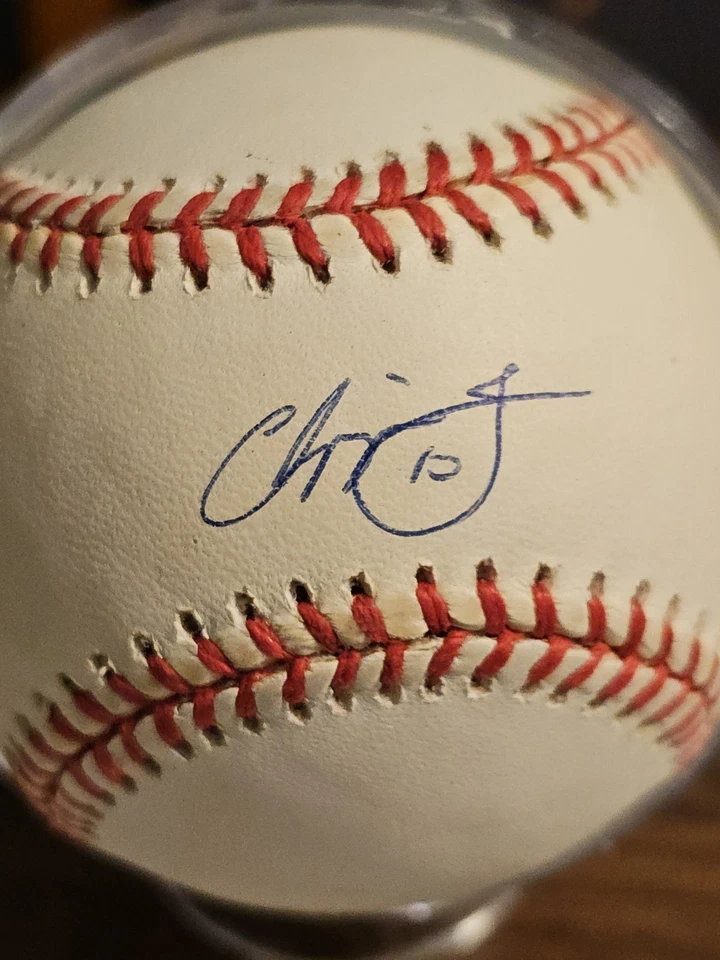 Chipper Jones Autographed Rawlings Baseball With Case Atlanta Braves HOF - Image 2 of 4