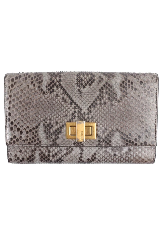 FENDI GREY SNAKESKIN WALLET