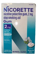 Nicorette OTC Stop Smoking Nicotine Gum, 2mg, 100ct - (775000)