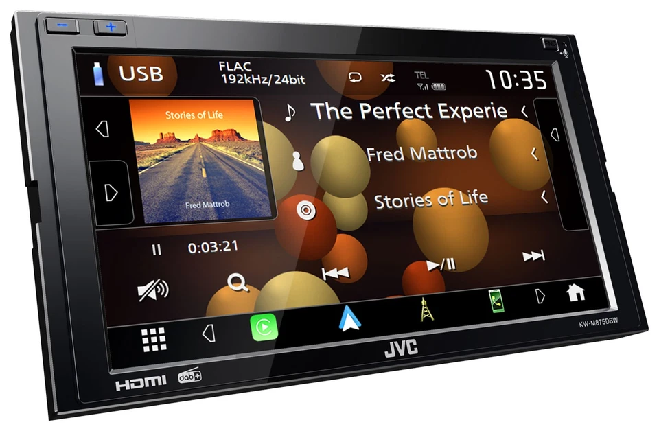 JVC KW-M875DBW Doppel-DIN MP3-Autoradio Touchscreen DAB Bluetooth CarPlay USB - Bild 4 von 4