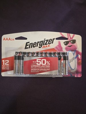 AAA Energizer Max Alkaline Batteries 24 Pack New Sealed Exp 2026