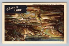Spring Valley MN-Minnesota Turquoise Lake Mystery Cave Vintage Postcard