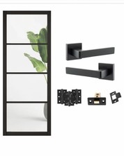 78x30” 35mm Black Timber Glaze Internal Door Kits