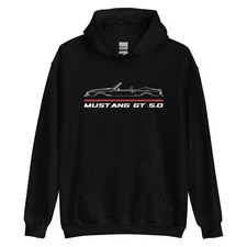 Premium Hoodie For Mustang GT 5.0 Foxbody Convertible Car Owners Birthday Gift