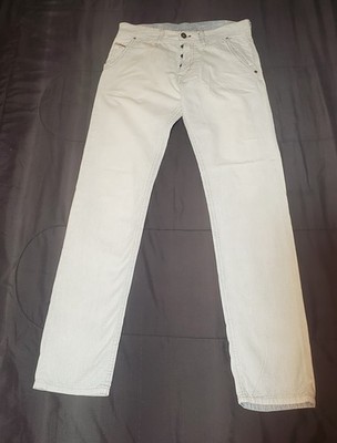 Diesel Jeans Kids Sz 14-Y Light Blue & White Faint Pinstripes Slim Carrot Style