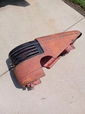 VINTAGE DAVID BRADLEY WALK BEHIND GARDEN TRACTOR HOOD WITH GAS TANK AND BRACKETS