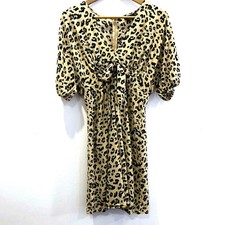 ASOS Maternity Tie Front Mini Tea Dress Leopard Print Dress UK 10 / US 6 / EU 38