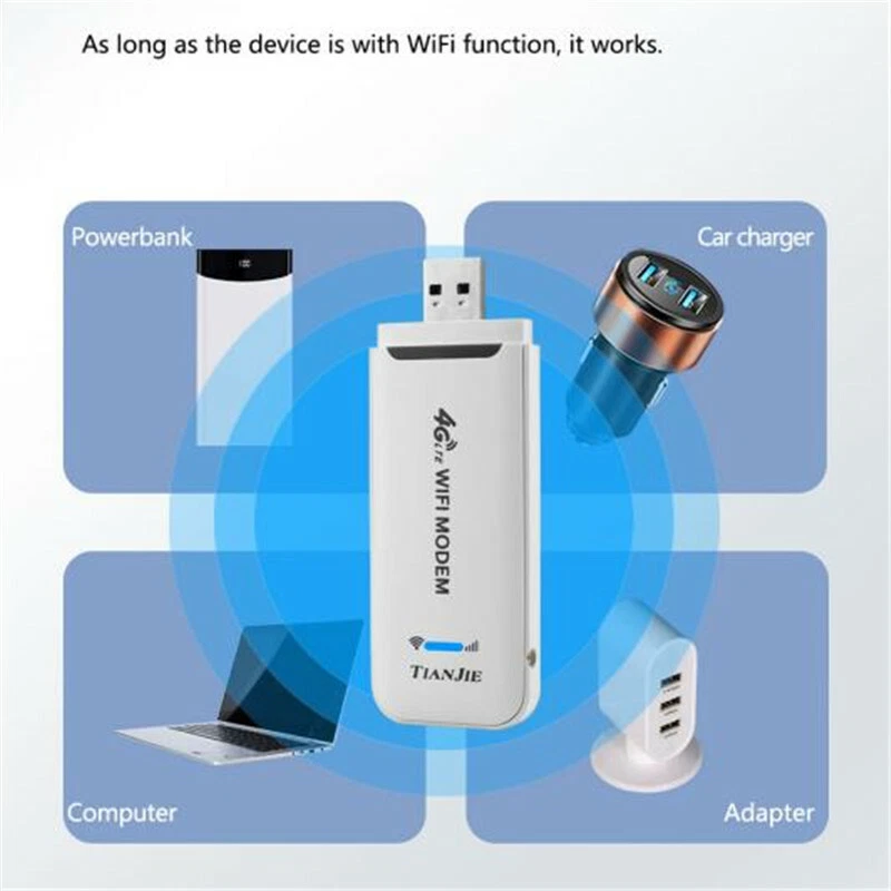 4G LTE USB wireless Internet WiFi hotspot router with WiFi hotspot modem - Image 3 of 4