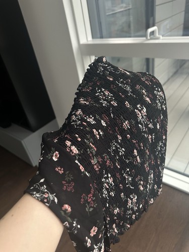 Reformation Top Puff Sleeve L UK12 Floral Long Sleeve Blouse Flowers Flattering - Picture 5 of 11