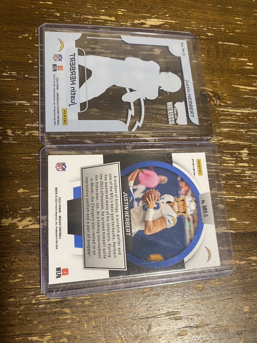 2020 Panini Chronicles Justin Herbert Playoff Momentum Clear