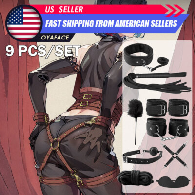 Sex Toys For Couples 9pcs Handscuff Bondage BDSM Fetish Adult Games  Restraint