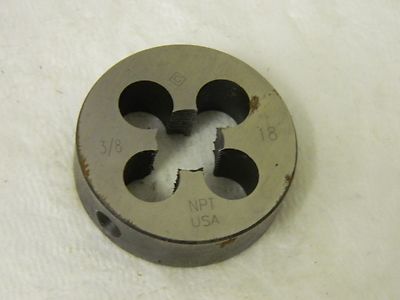 Cle-Line 3/8-18 NPT x 2'' OD Round Non-Adjustable Pipe Die  C65496
