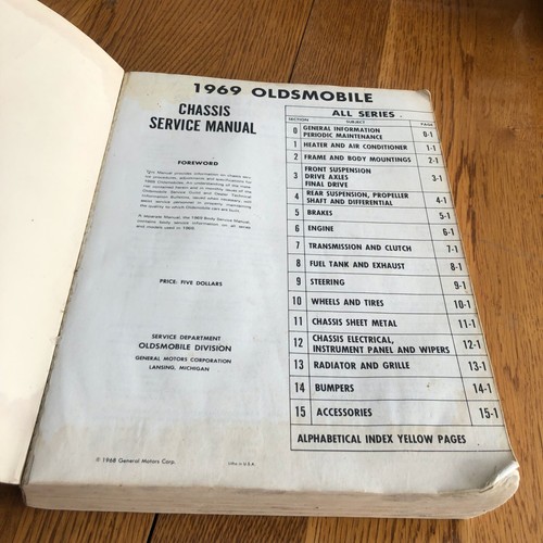 1969 Oldsmobile Chassis Service Manual Paperback - Picture 7 of 14
