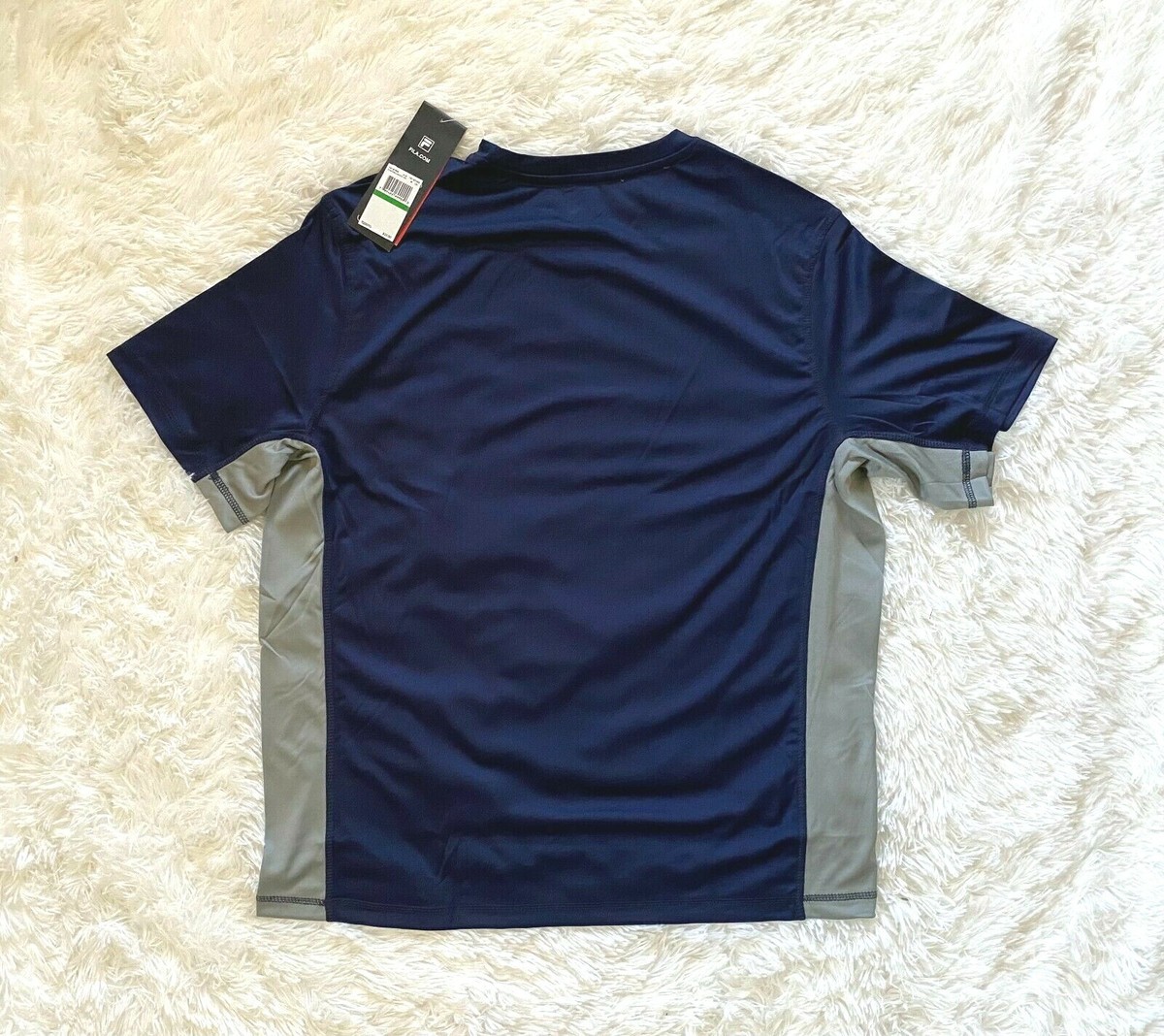 ■FILA■ Unisex Basic Performance T-ShirtFS2RSH2201URED 1100 Fila Men's High Performance T Shirt Short Sleeve Navy Blue
