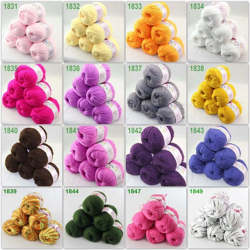 Sale 6Skeinsx50gr DK Baby Cashmere Silk Wool Hand Knitting Scarf Crochet Yarn - Image 4 of 4
