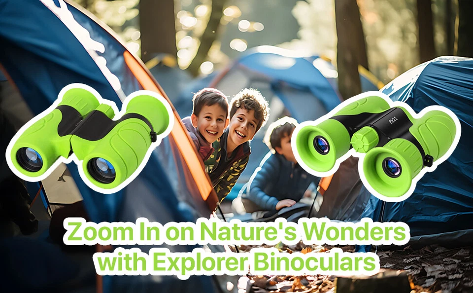 Binoculars Kids 8 x 21 High Resolution Adjustable Light Weight Toy Outdoor - Image 3 of 4