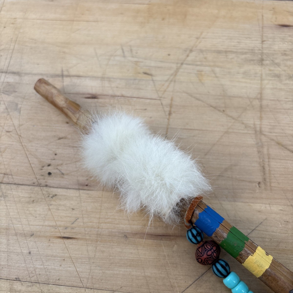 ネイティブ・アメリカンの水牛のツノのパイプ Vintage Native American Decorative Peace Pipe Handcrafted 22