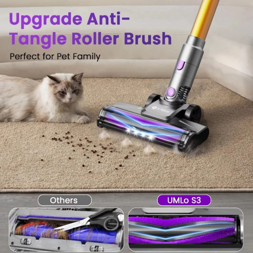 Purple Cordless Vaccum Cleaner With Touch Screen, 28Kpa, 55 minutes autonomy - Image 2 of 4