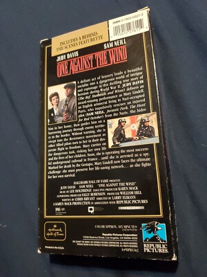 One Against The Wind VHS Judy Davis & Sam Neill 1991 Film Hallmark