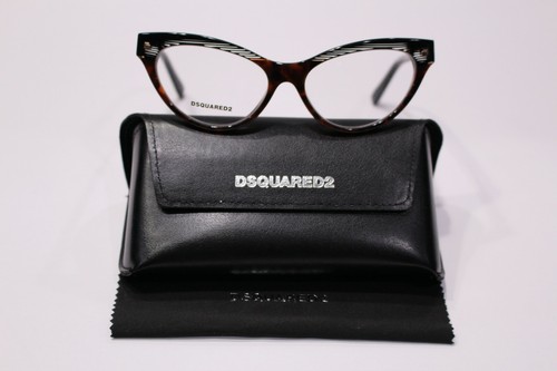 Dsquared2 DQ5159 005 Black/Clear Cat Eye 54-16-140mm Full Rim Women's Eyeglasses - Picture 2 of 8