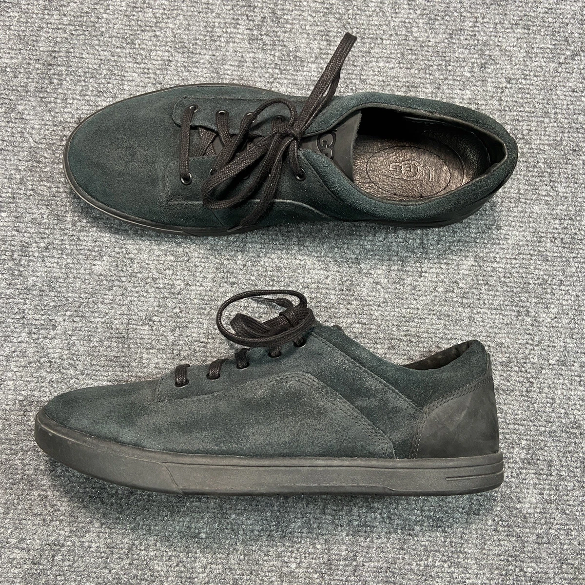 NEW UGG Sneakers Mens 10 Green Suede Leather Shoes Casual Lace Up Comfort