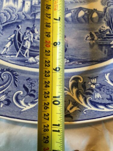 Vintage Ridgway Venice Blue Transferware Platter 14.25” Made In England - Picture 6 of 6