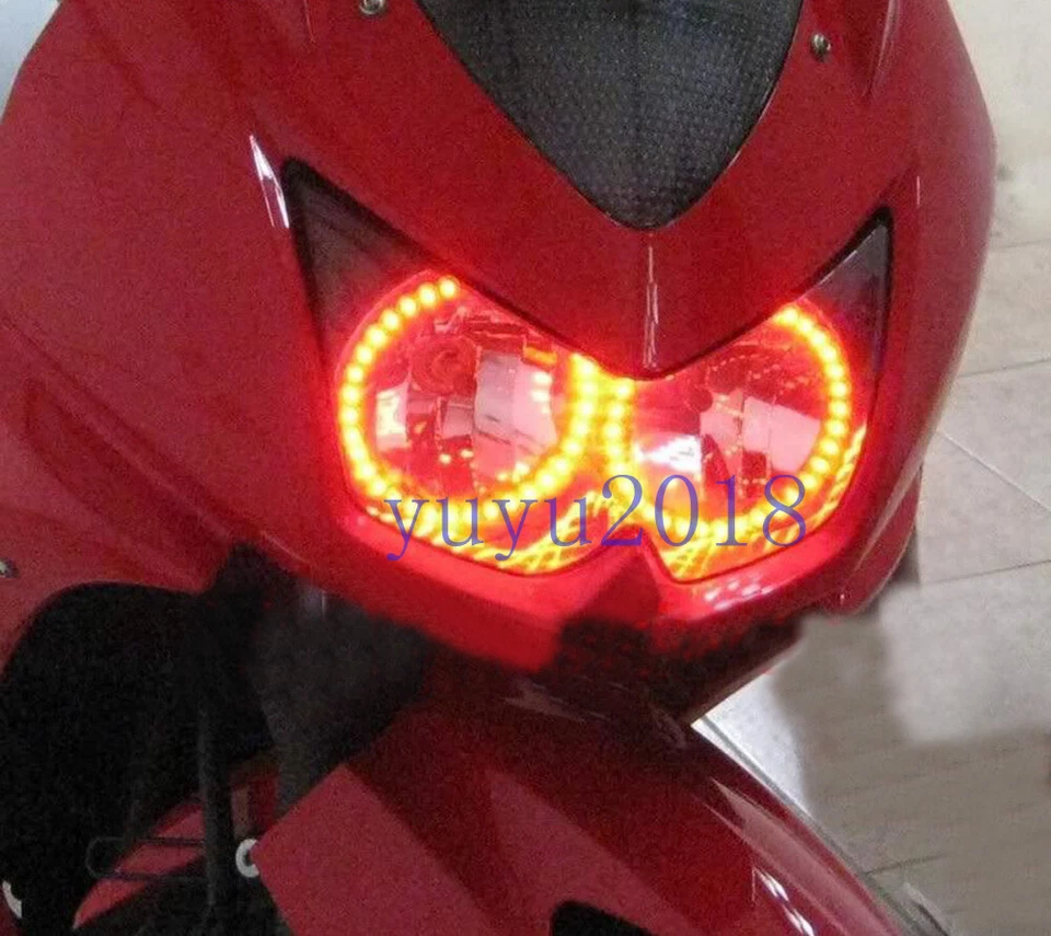 para Kawasaki NINJA 250R Ninja 650R Dream Color Chasing RGB Halo Anillo Flujo DRL BT Foto 4 de 4