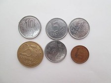 Vtg Old Brazil Lot Set Brazilian Coin 1990s Collection Centavos 25c 10c 5c 1c Lg