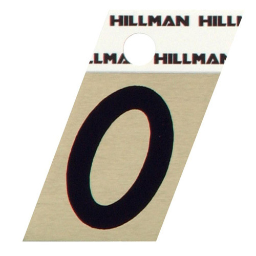 Hillman 1-1/2-In. Adhesive Black & Gold Aluminum House Number 0 840474