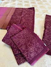 Table Runner And 6 Napkins India Handmade Sasha Cotton