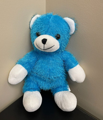 Blue 14'' Teddy Bear Stuffed Plush Long Threads Funny Farm Friends 