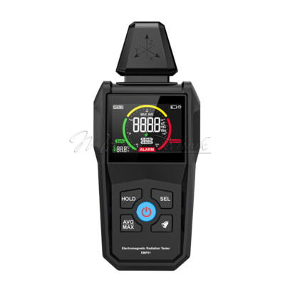 Digital EMF Meter Temperature/Electric Field/Magnetic Field Radiation Detector-