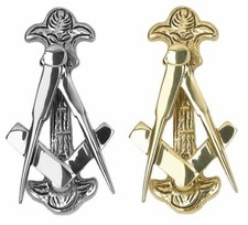 Polished Brass or Chrome Masonic Door Knocker Door Furniture - 120mm