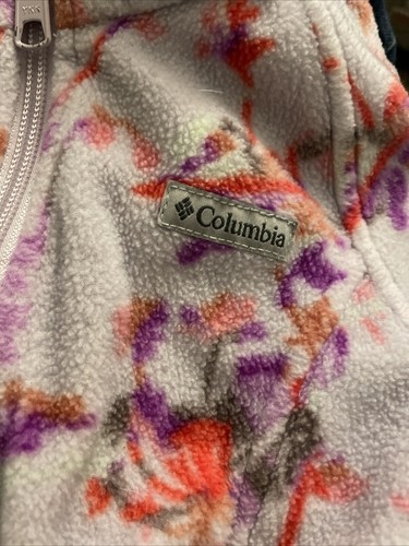 Toddler 2T COLUMBIA Floral Fleece Full Zip Jacket - Picture 5 of 11