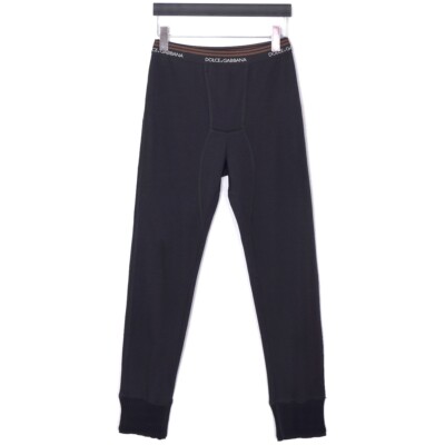 NEW DOLCE & GABBANA LOGO WAISTBAND WOOL BLEND MENS LEGGINGS M/ITALY SIZE 44/30.