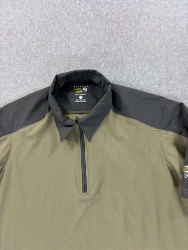 Mountain Hardwear Zip Short Sleeve Polo Shirt (Men's Medium) Green - Picture 2 of 10