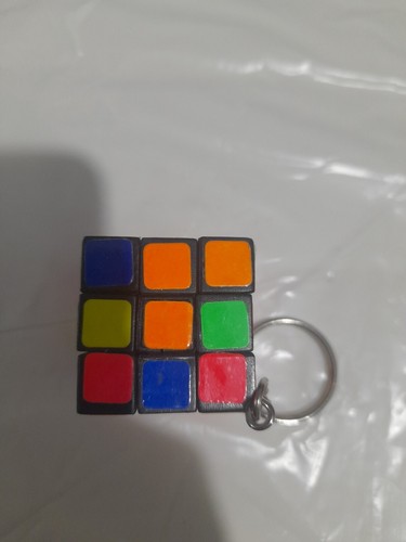 Vintage 1990s Rubiks Cube Keychain - Picture 3 of 4