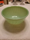 Vintage Fire King Oven Ware Jadeite 7” Swirl Mixing Bowl
