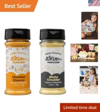 Delicious Gourmet Cheddar & White Cheddar Popcorn Seasoning Variety Pack
